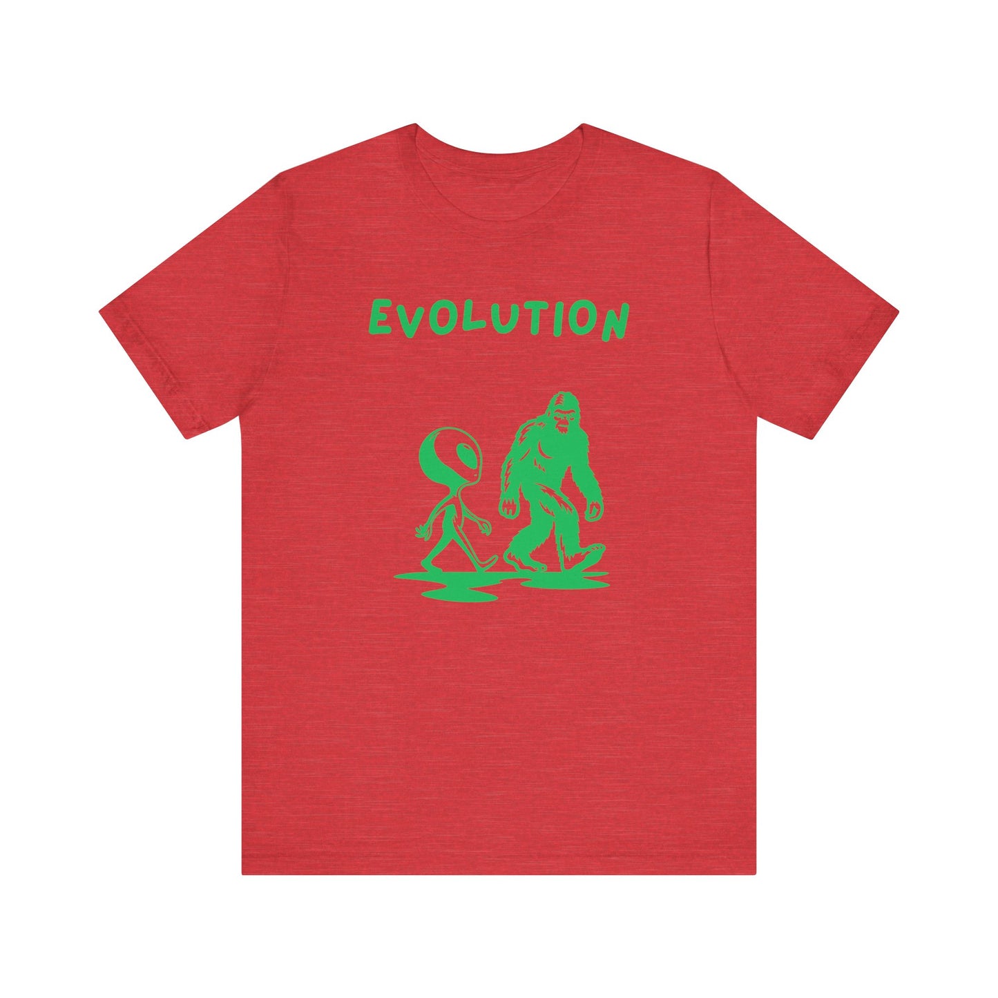 Bigfoot & Alien Evolution T-Shirt | Funny Sci-Fi & Cryptid Graphic Tee