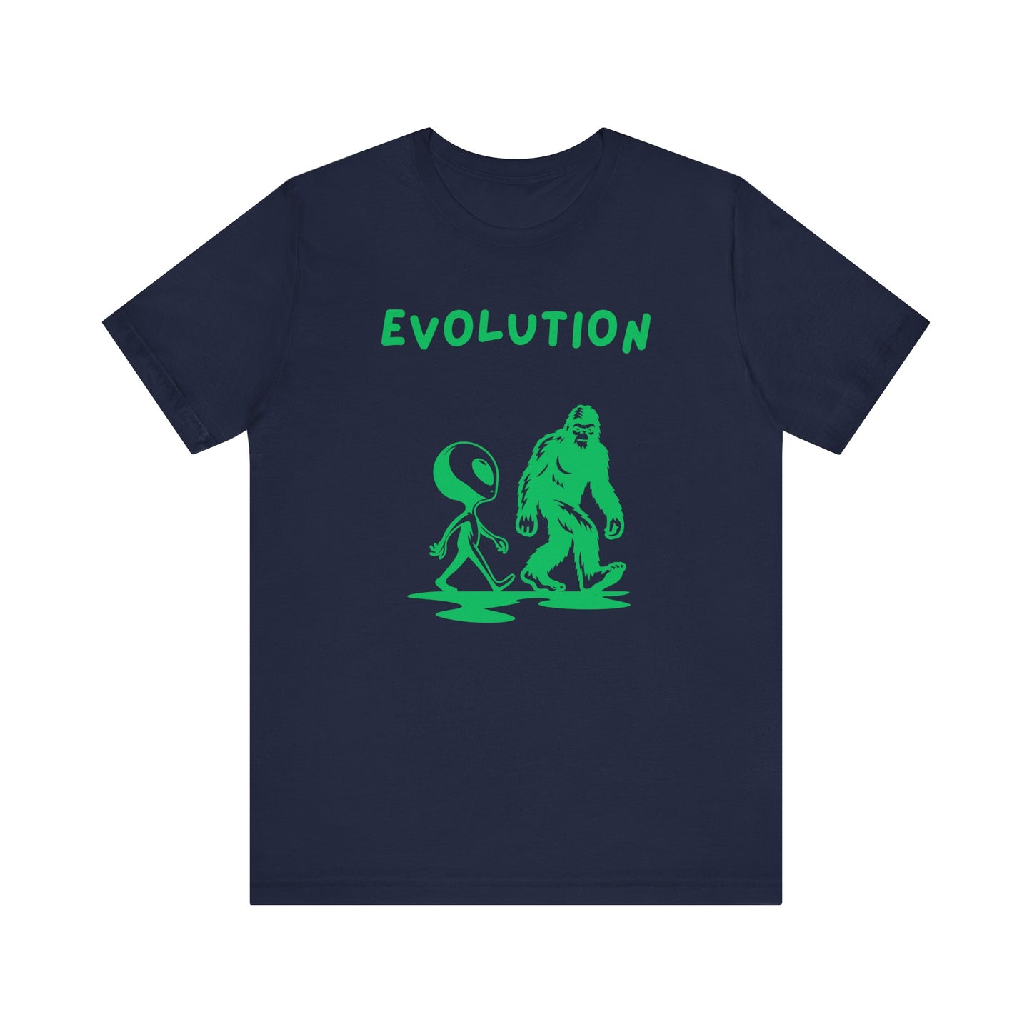 Bigfoot & Alien Evolution T-Shirt | Funny Sci-Fi & Cryptid Graphic Tee