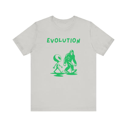 Funny Alien Evolution T-Shirt | Conspiracy Theory Graphic Tee, Unisex Sci-Fi Lover Gift