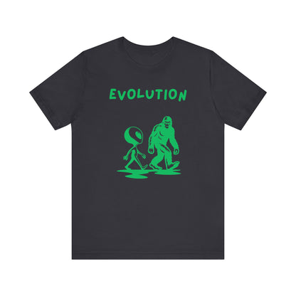 Funny Alien Evolution T-Shirt | Conspiracy Theory Graphic Tee, Unisex Sci-Fi Lover Gift