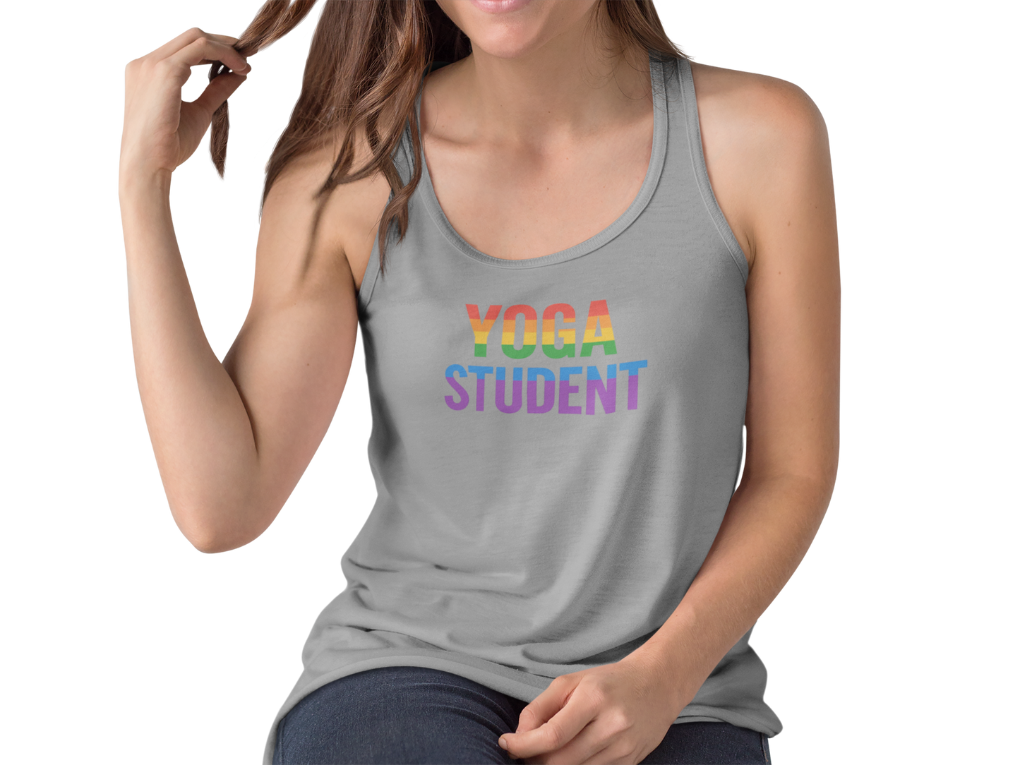 Rainbow Yoga Tank Top | Unisex Pride Fitness Tee, LGBTQ+ Apparel