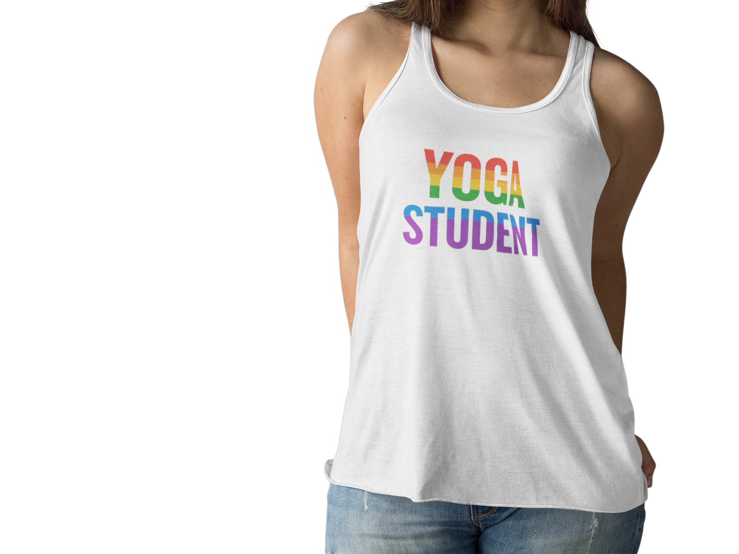Rainbow Yoga Tank Top | Unisex Pride Fitness Tee, LGBTQ+ Apparel