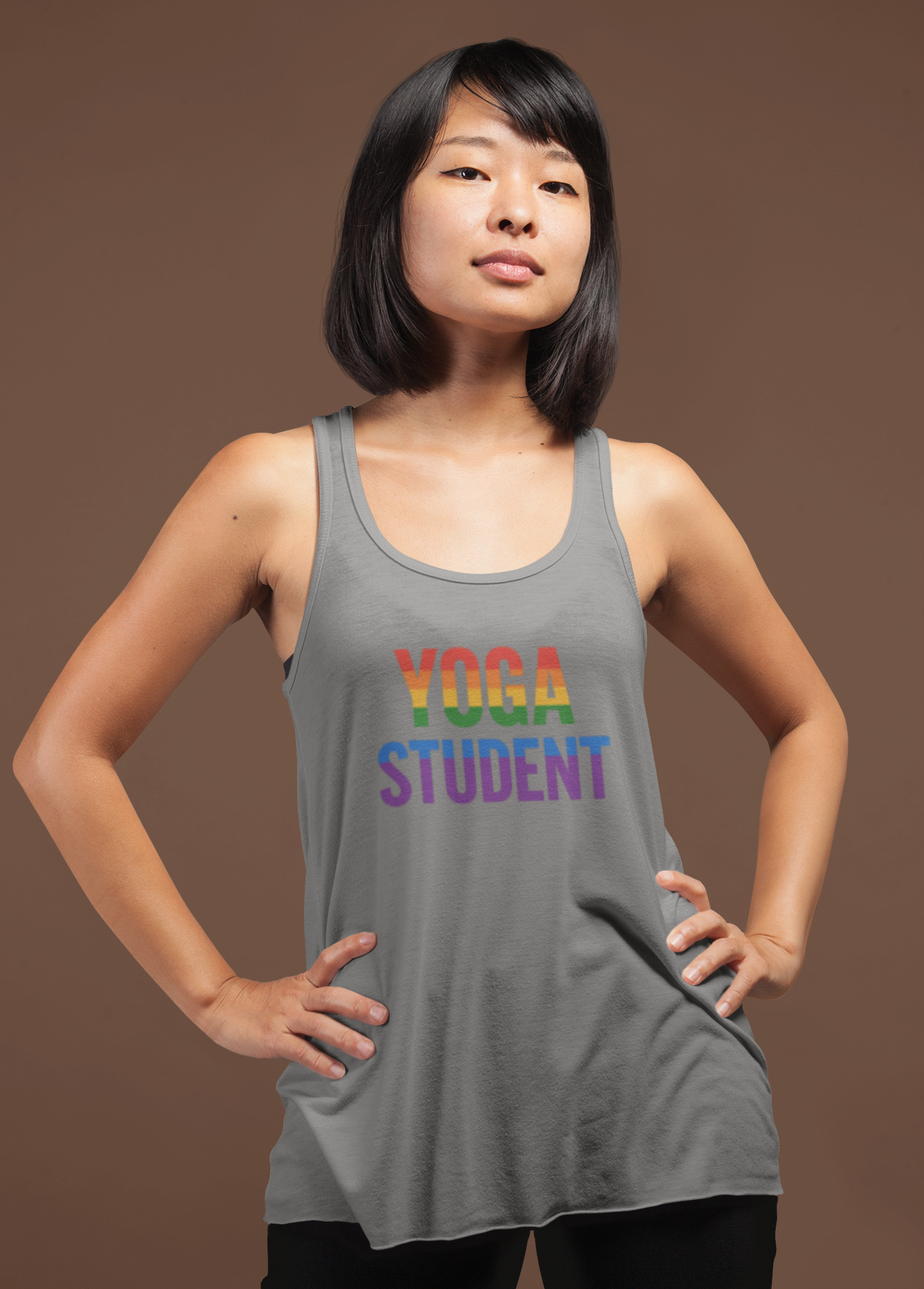 Rainbow Yoga Racerback Tank | LGBTQ+ Pride Activewear & Yoga Gift