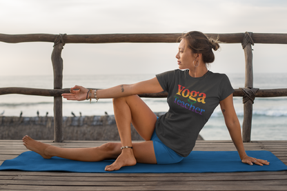Yoga Teacher Vibes" Pride T-Shirt | Women's Yogi Gift & LGBTQ+ Apparel