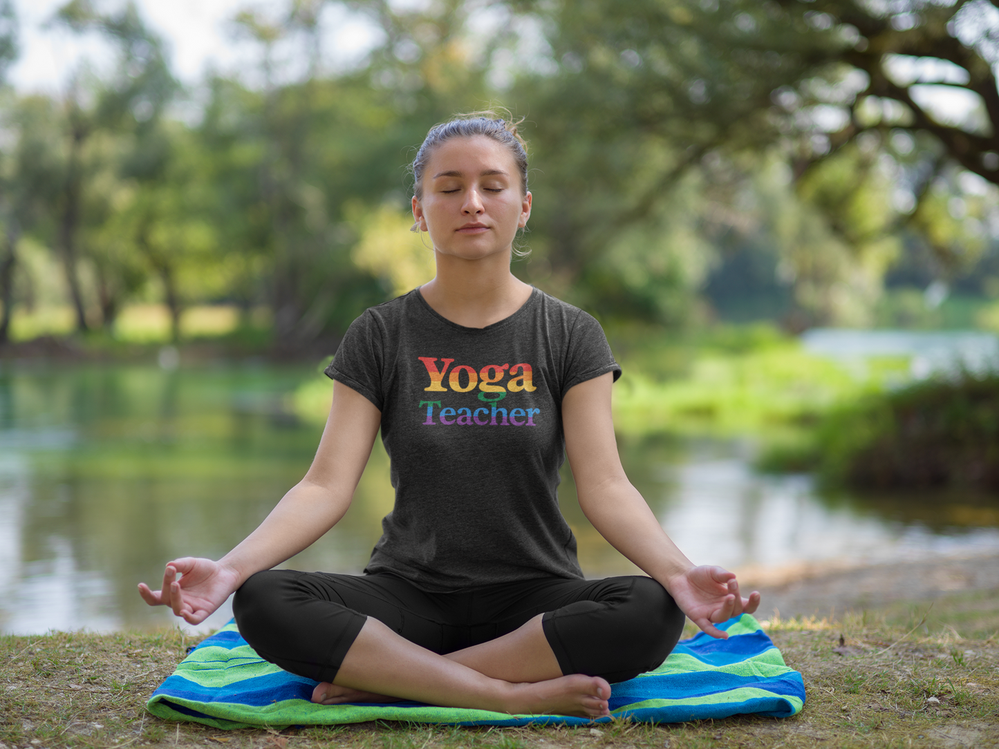 Yoga Teacher Vibes" Pride T-Shirt | Women's Yogi Gift & LGBTQ+ Apparel
