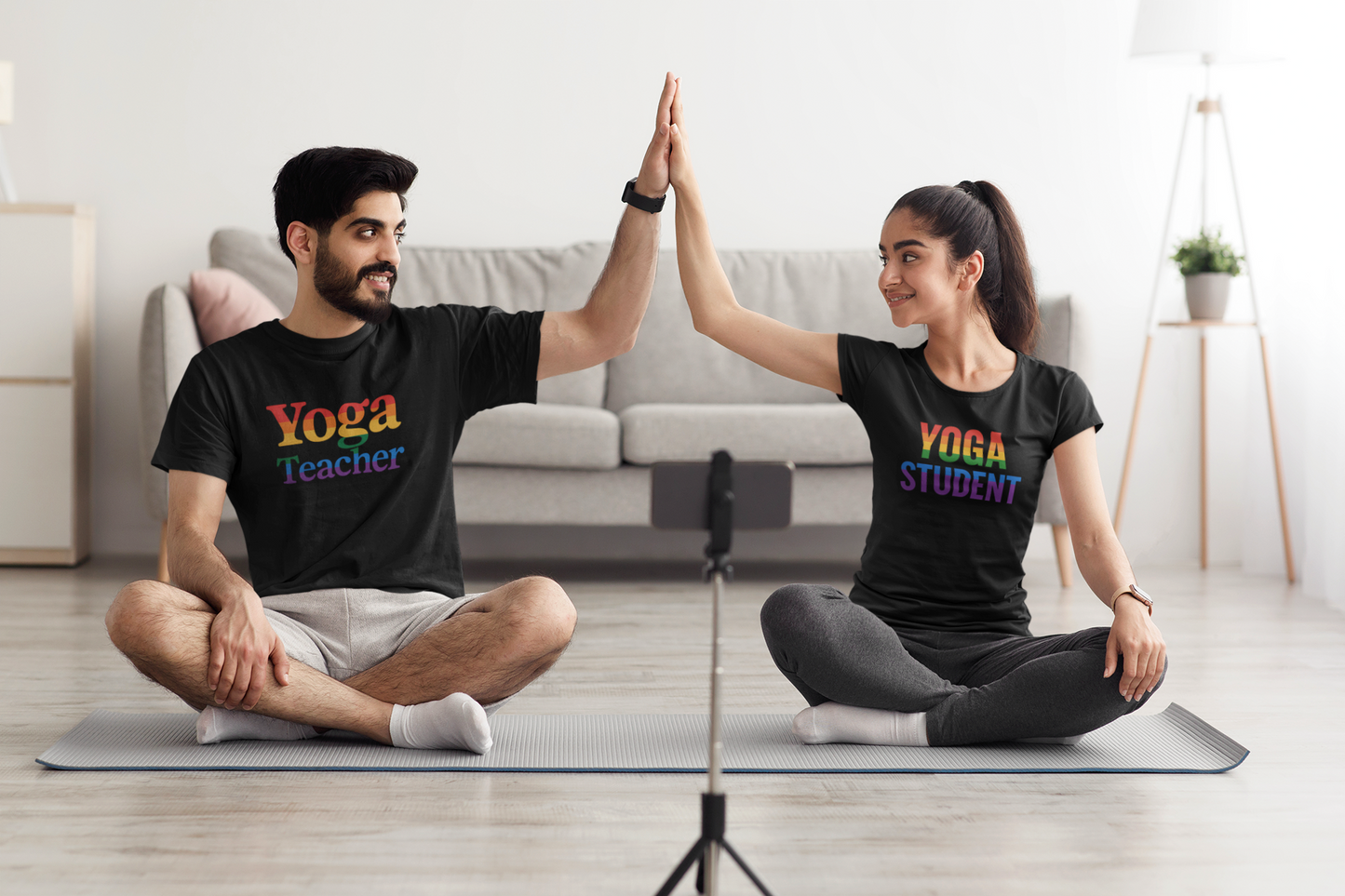 Yoga Teacher Vibes" Pride T-Shirt | Women's Yogi Gift & LGBTQ+ Apparel