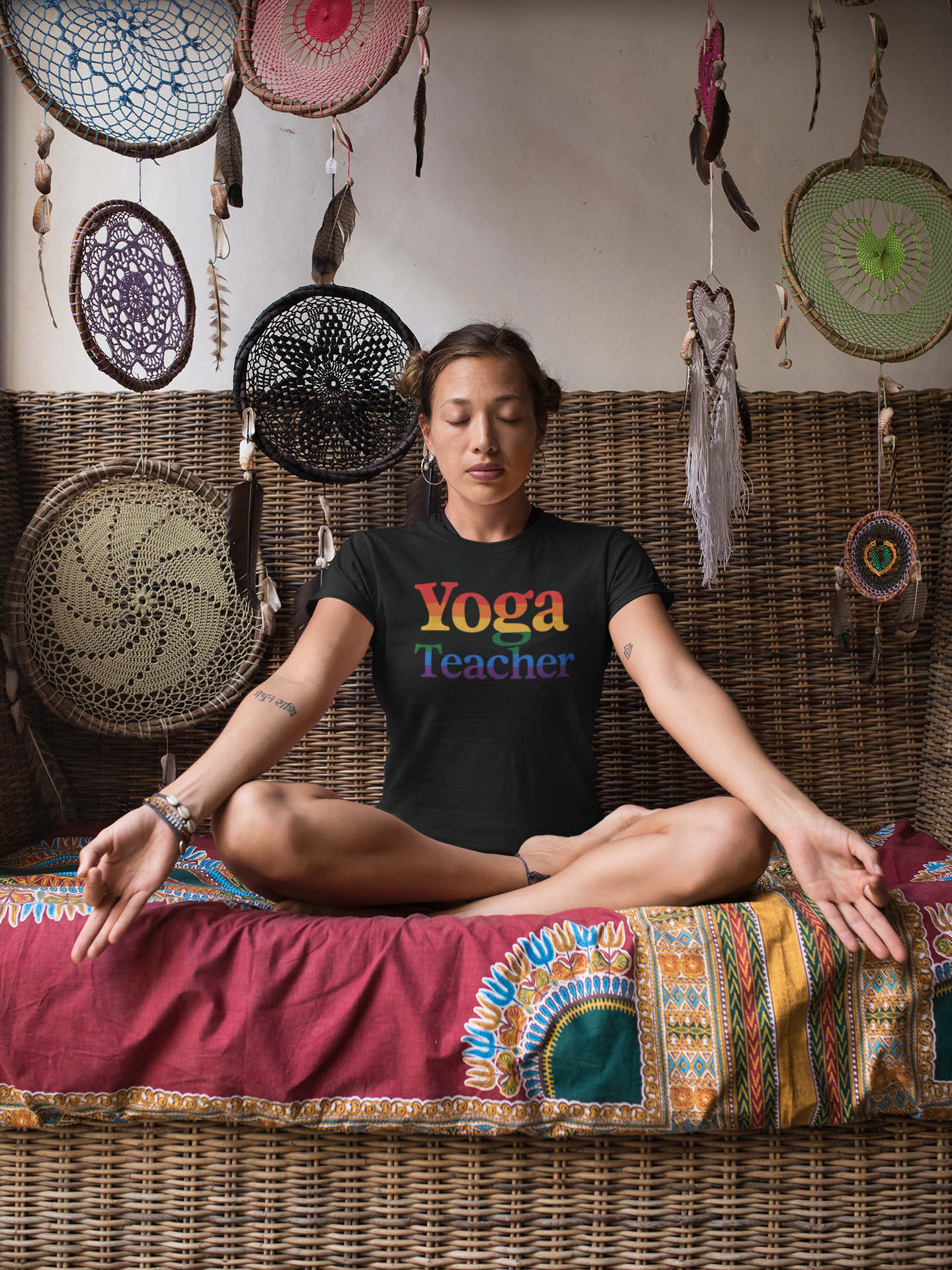 Yoga Teacher Vibes" Pride T-Shirt | Women's Yogi Gift & LGBTQ+ Apparel