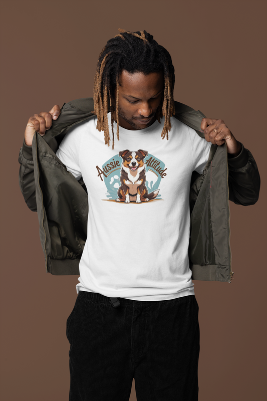 Aussie Attitude Unisex Australian Cattle Dog Tee, Dog Lover Shirt, Pet Owner Gift, Casual Wear, Animal Lover Apparel, Birthday Gift, Everyday Comfort