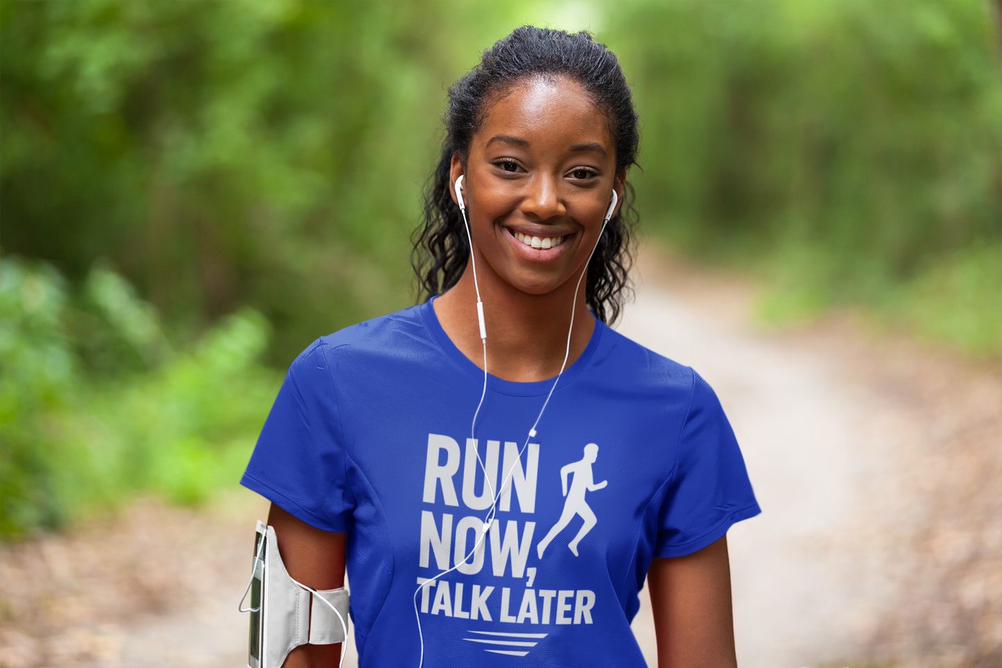 Run Now Talk Later Moisture Wicking Tee | Unisex Running Shirt, Funny Workout Gift
