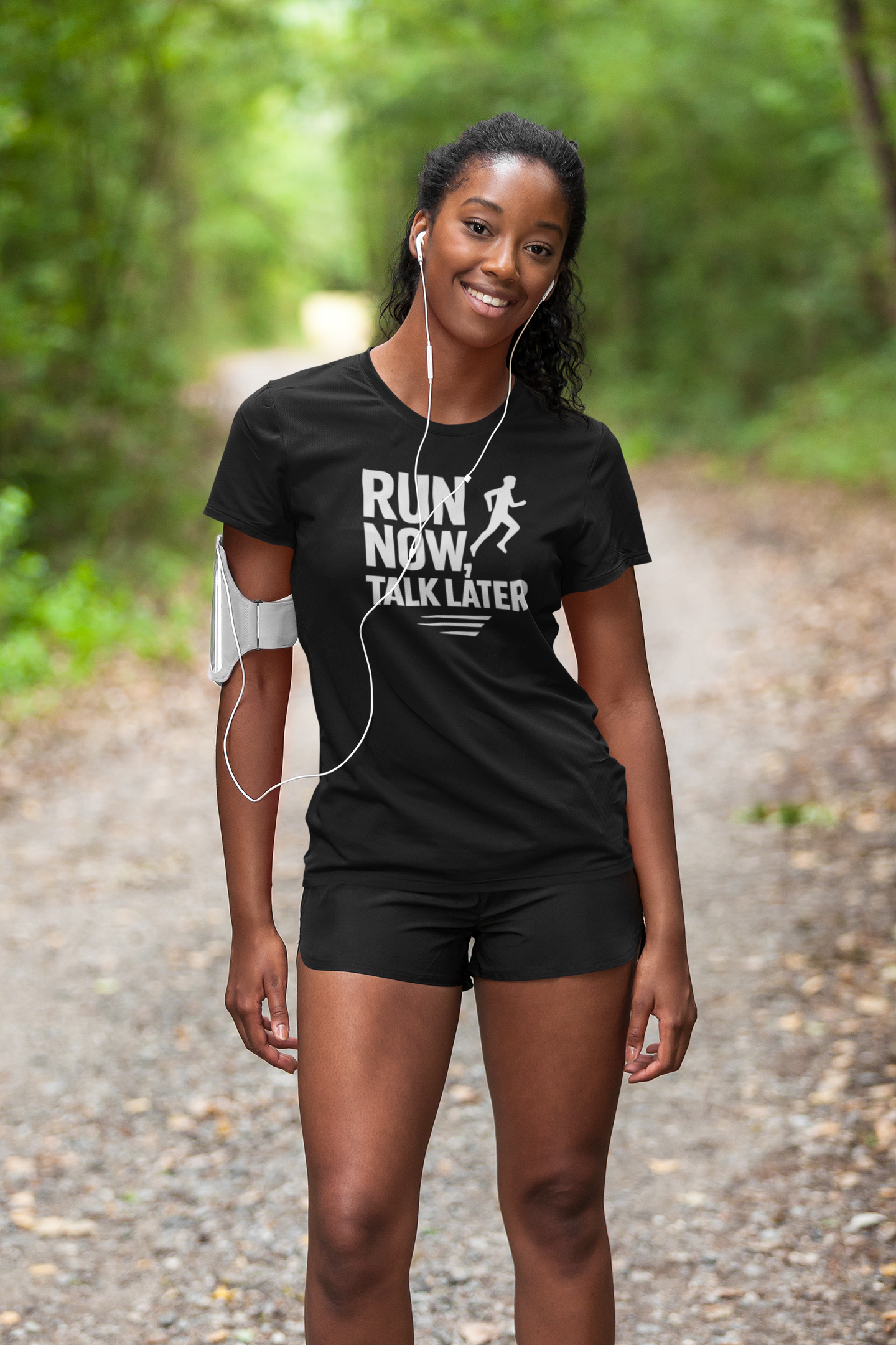 Run Now Talk Later Moisture Wicking Tee | Unisex Running Shirt, Funny Workout Gift