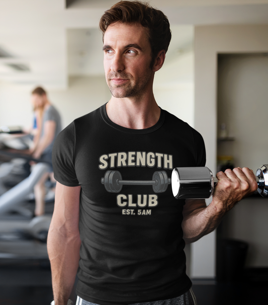 Strength Club Moisture-Wicking Tee | Unisex Gym Apparel & Fitness Gift