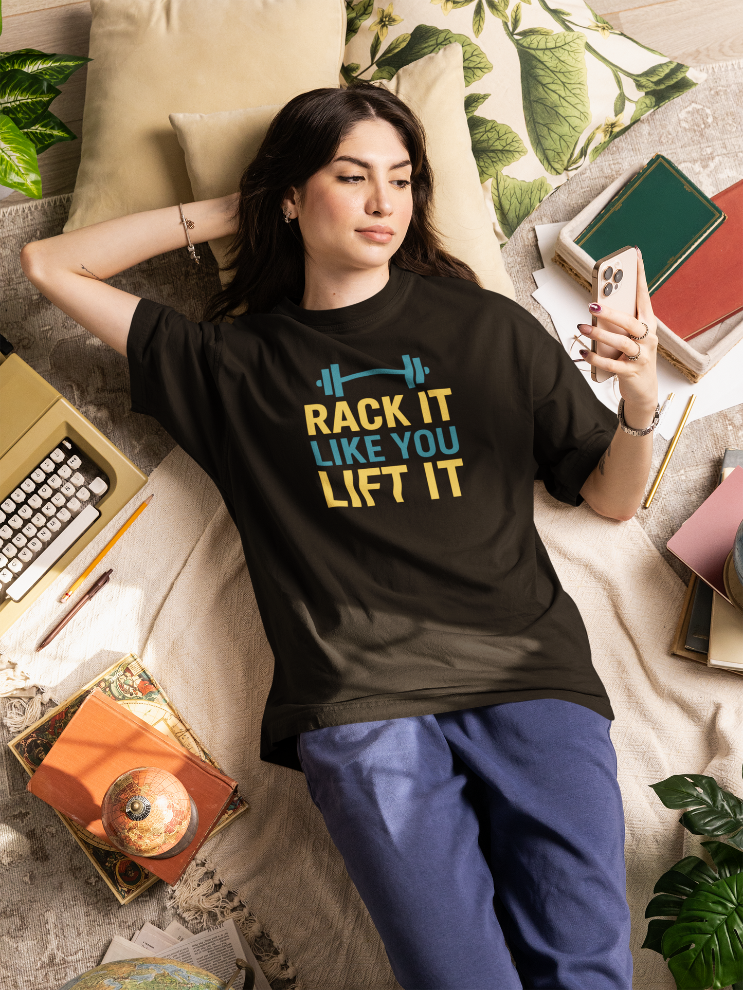 Rack It Like You Lift It T-Shirt | Funny Gym Apparel & Workout Motivation Gift