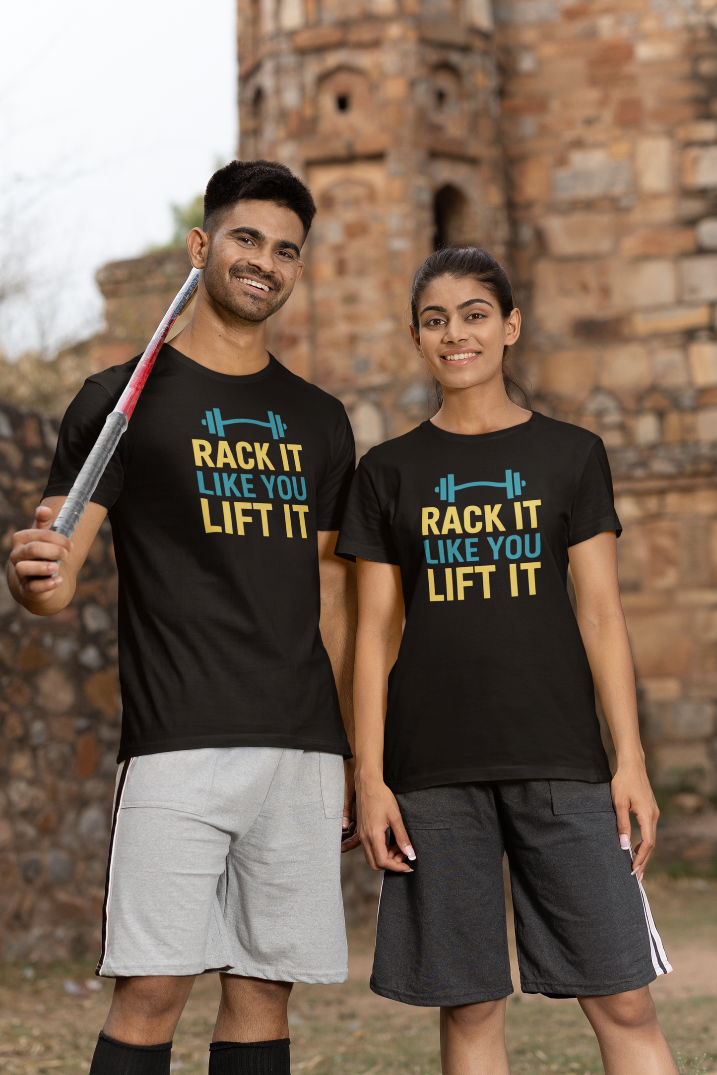 Rack It Like You Lift It T-Shirt | Funny Gym Apparel & Workout Motivation Gift