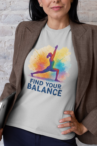 Colorful Yoga T-Shirt | Unisex Fitness Shirt, Mindfulness & Wellness Gift