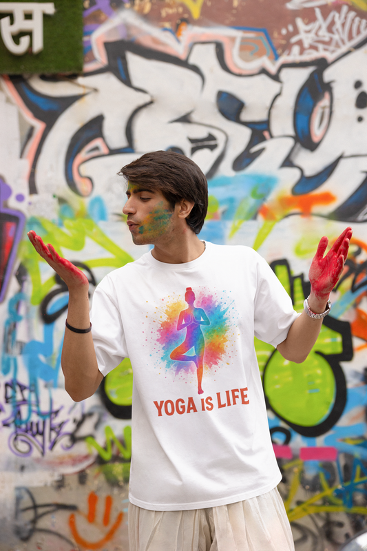 "Yoga Is Life" T-Shirt | Garment-Dyed Yoga Apparel & Wellness Gift