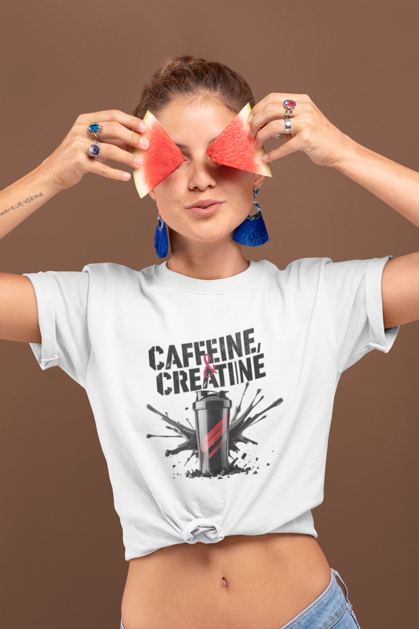 Energizing Caffeine & Creatine Tee | Gym Shirt & Motivational Athlete Gift