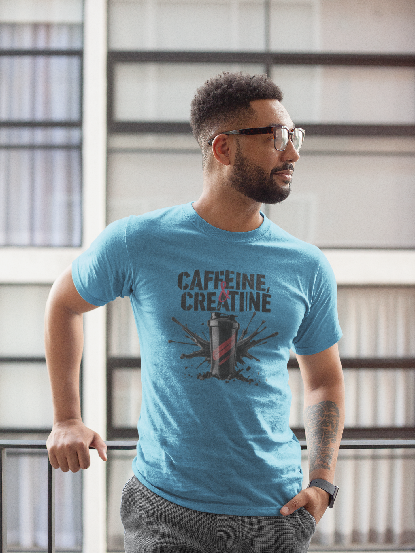 Energizing Caffeine & Creatine Tee | Gym Shirt & Motivational Athlete Gift