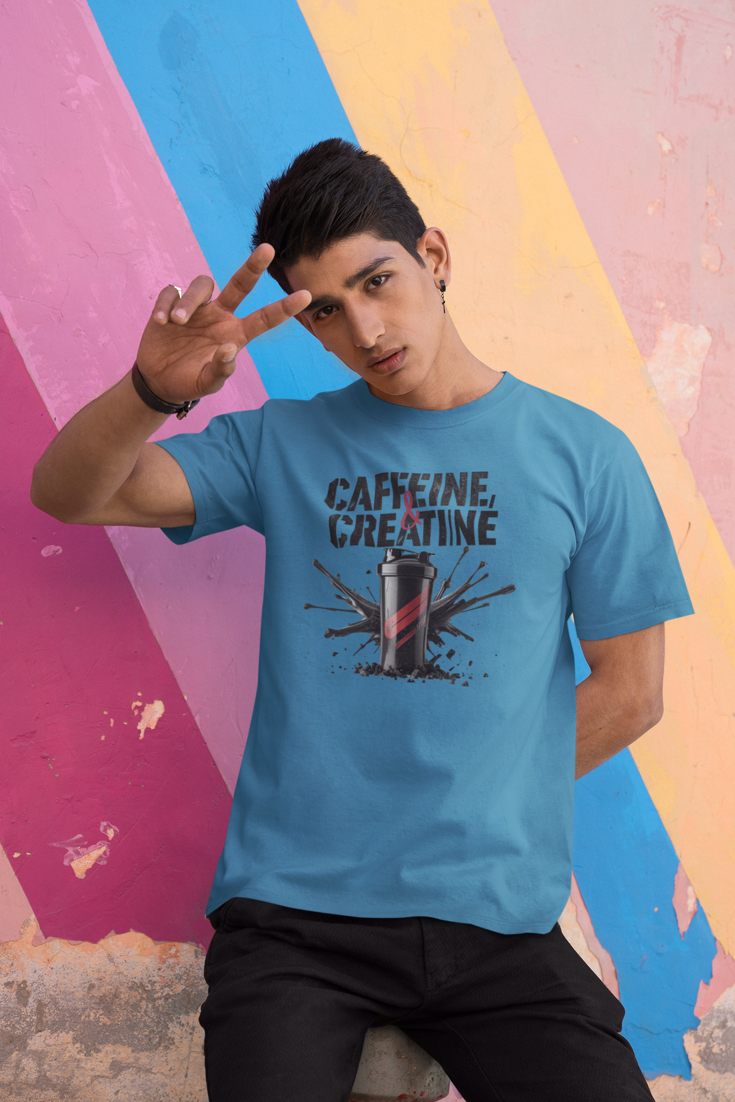 Energizing Caffeine & Creatine Tee | Gym Shirt & Motivational Athlete Gift