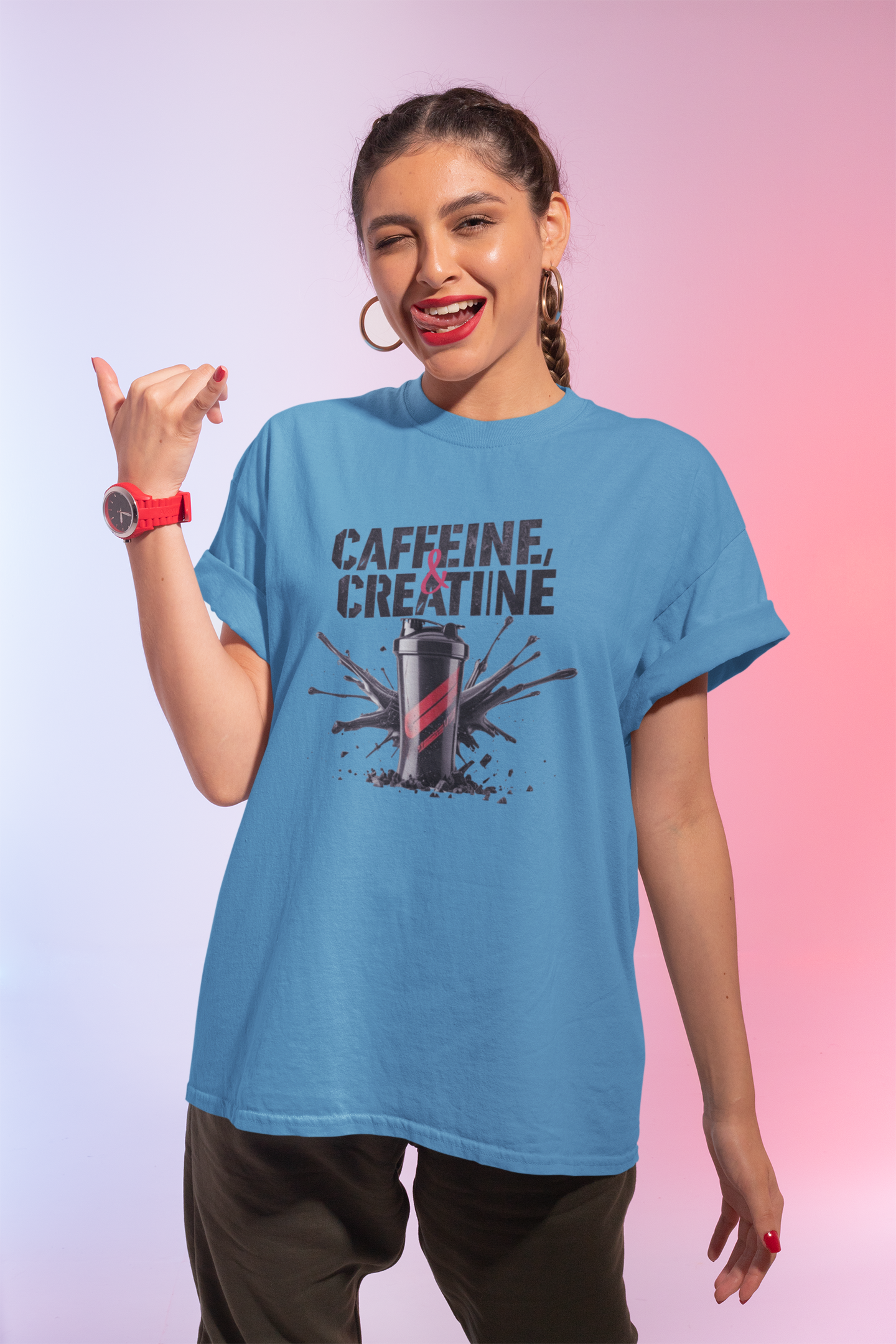 Energizing Caffeine & Creatine Tee | Gym Shirt & Motivational Athlete Gift