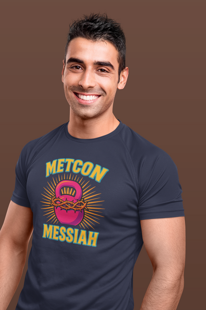 CrossFit Metcon Messiah T-Shirt | Funny Workout Tee, Unisex Fitness Gift for Lifters