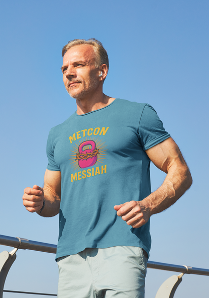 CrossFit Metcon Messiah T-Shirt | Funny Workout Tee, Unisex Fitness Gift for Lifters