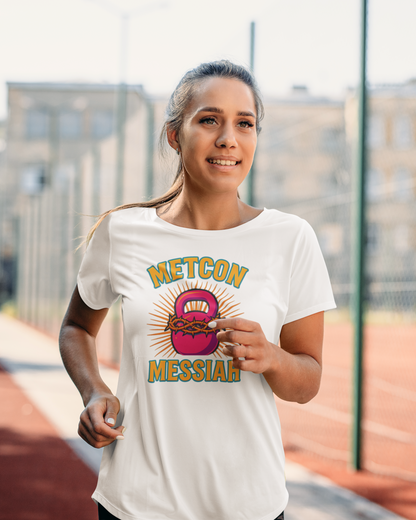CrossFit Metcon Messiah T-Shirt | Funny Workout Tee, Unisex Fitness Gift for Lifters