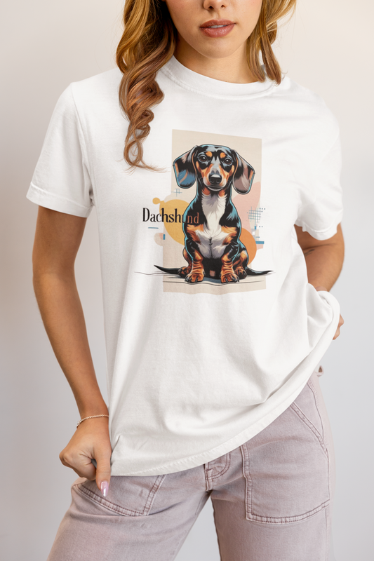 Dachshund Lover's Unisex Tee, Cute Dog Graphic Shirt, Animal Art Tee, Pet Lover Gift, Casual Dog Tee, Birthday Gift Idea