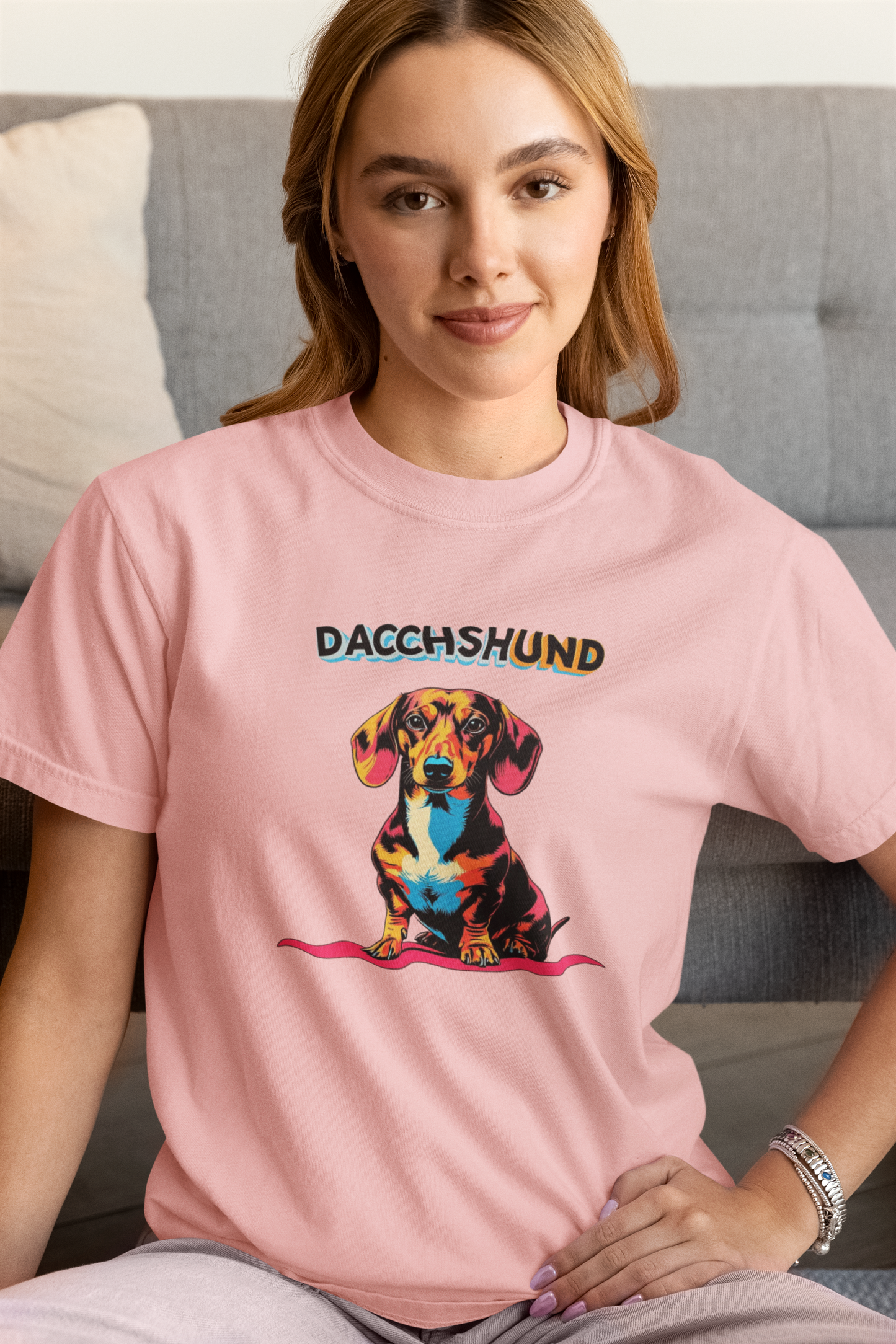 Colorful Dachshund Tee - Unisex Dog Lover T-Shirt, Gift for Pet Owners, Cute Casual Wear, Animal Advocate Apparel, Perfect for Birthdays