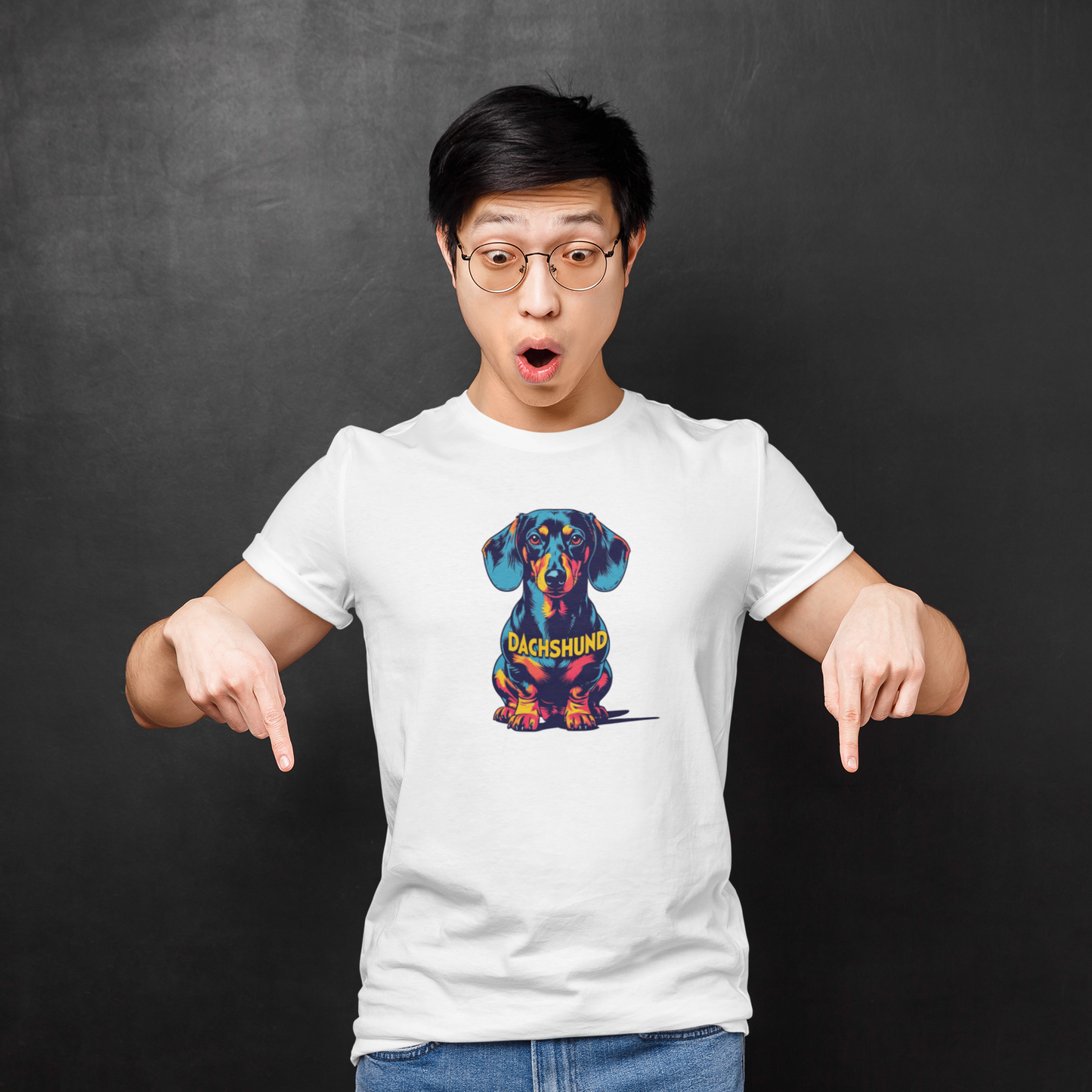 Colorful Dachshund T-Shirt | Cute Wiener Dog Tee, Dog Lover Gift, Unisex Pet Owner Shirt