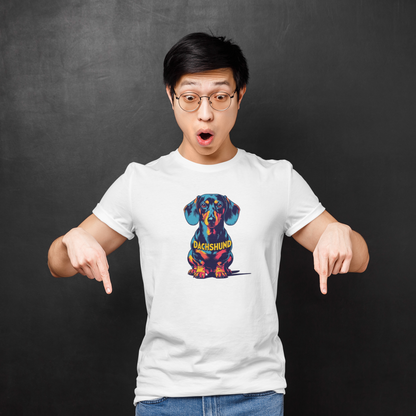 Colorful Dachshund T-Shirt | Cute Wiener Dog Tee, Dog Lover Gift, Unisex Pet Owner Shirt