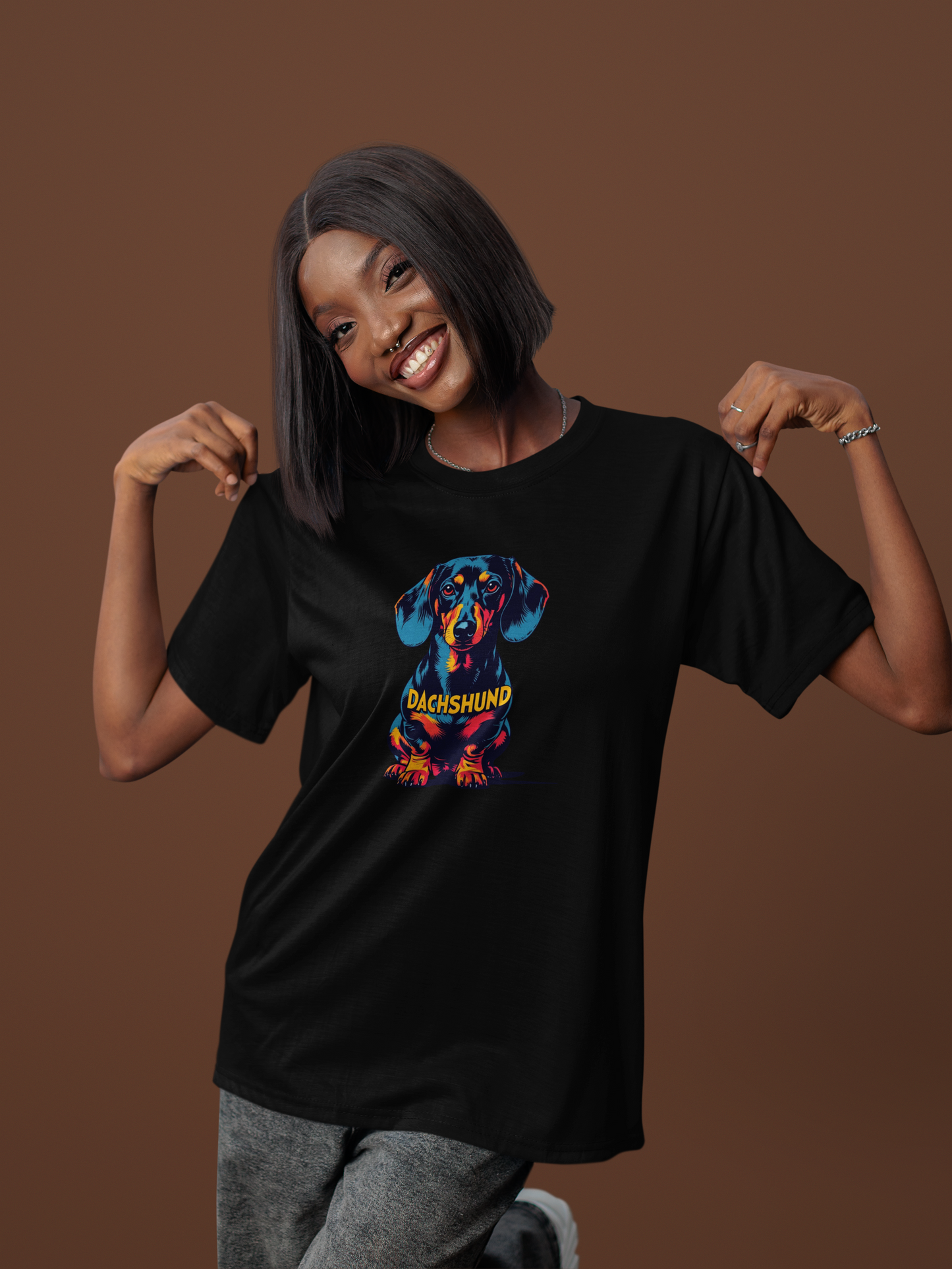 Colorful Dachshund T-Shirt | Cute Wiener Dog Tee, Dog Lover Gift, Unisex Pet Owner Shirt