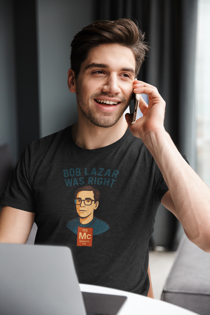 Bob Lazar Was Right" UFO T-Shirt | Sci-Fi & Alien Enthusiast Gift