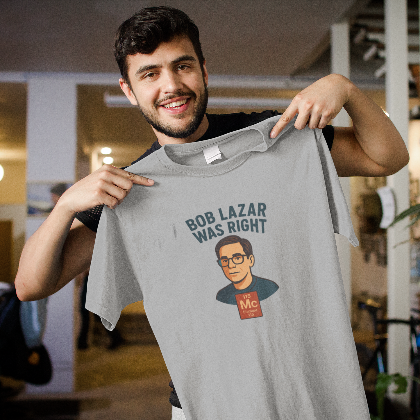 Bob Lazar Was Right" UFO T-Shirt | Sci-Fi & Alien Enthusiast Gift