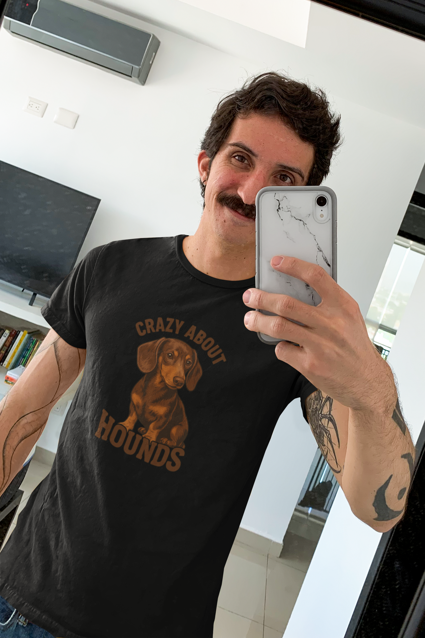 Crazy About Hounds Unisex Tee | Dog Lover Gift & Pet Owner Shirt