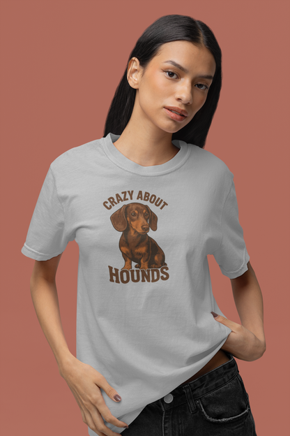 Crazy About Hounds Unisex Tee | Dog Lover Gift & Pet Owner Shirt