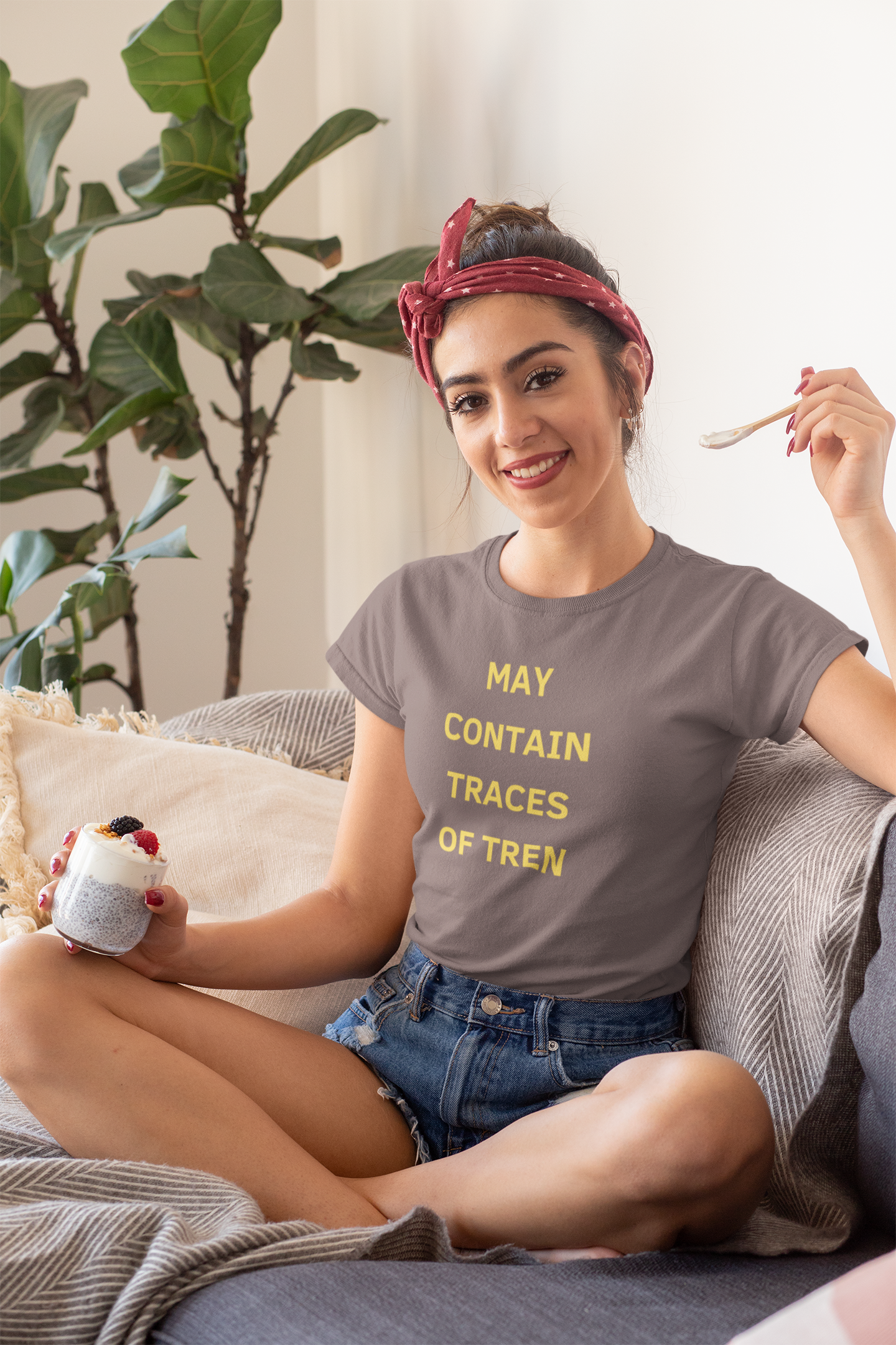 May Contain Traces of Tren T-Shirt | Funny Gym & Workout Tee for Bodybuilders