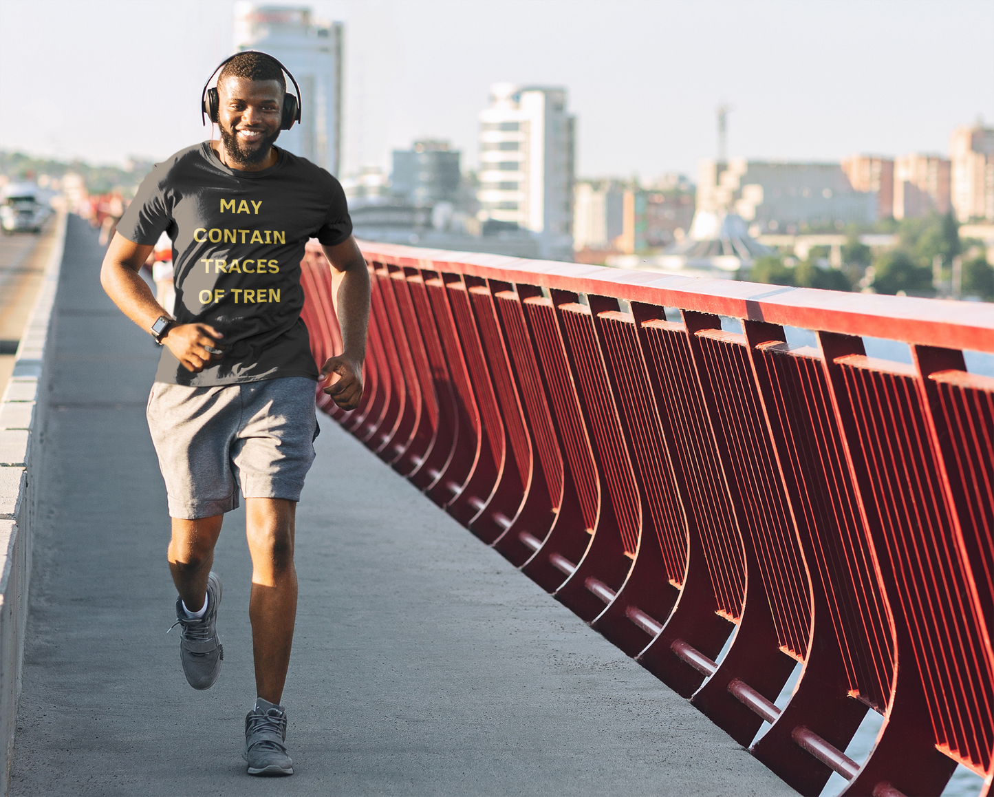 May Contain Traces of Tren T-Shirt | Funny Gym & Workout Tee for Bodybuilders