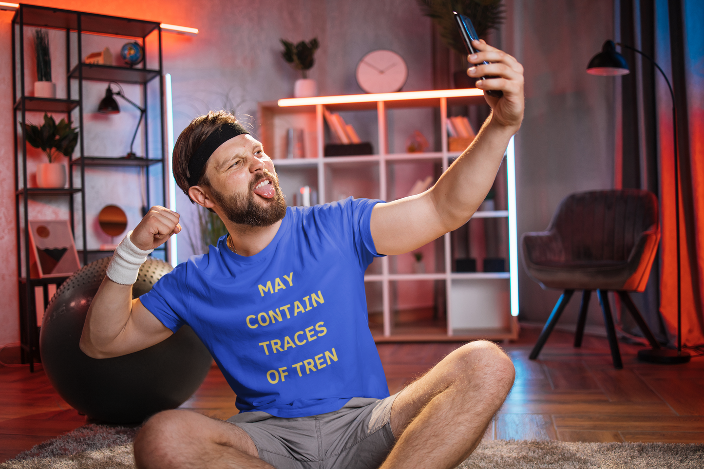 May Contain Traces of Tren T-Shirt | Funny Gym & Workout Tee for Bodybuilders