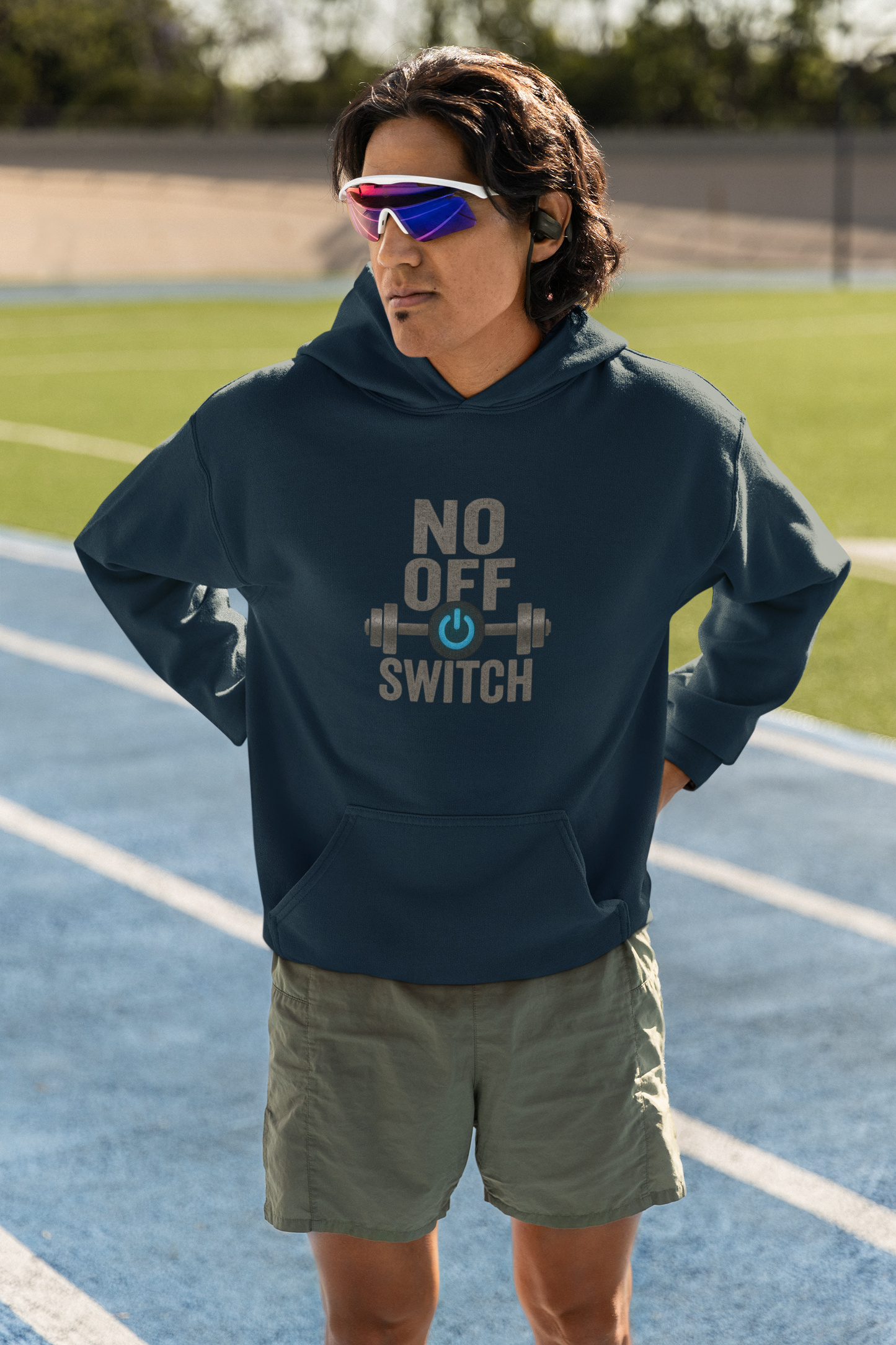 No Off Switch Unisex Hoodie | Motivational Fitness Apparel & Gym Lover Gift