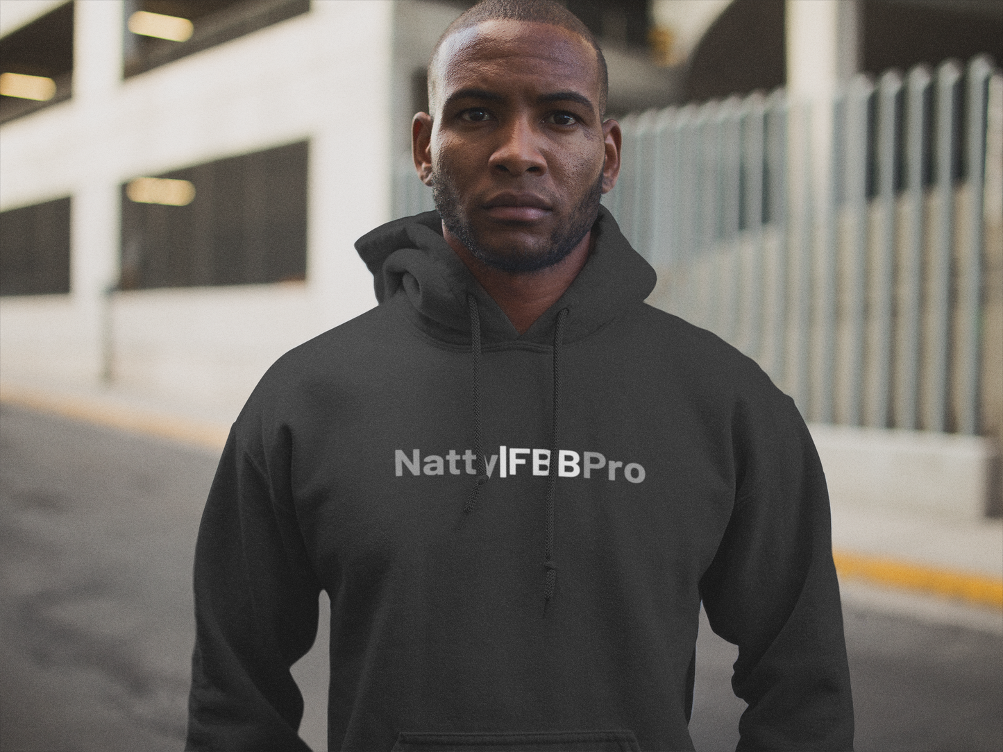 Natty IFBB Pro Pullover Hoodie – Fitness Minimalist Black Hoodie