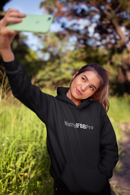 Natty IFBB Pro Pullover Hoodie – Fitness Minimalist Black Hoodie