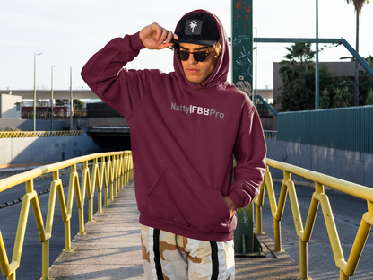 Natty IFBB Pro Pullover Hoodie – Fitness Minimalist Black Hoodie