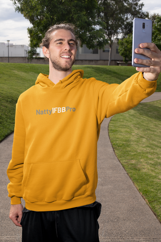 Natty IFBB Pro Pullover Hoodie – Fitness Minimalist Black Hoodie