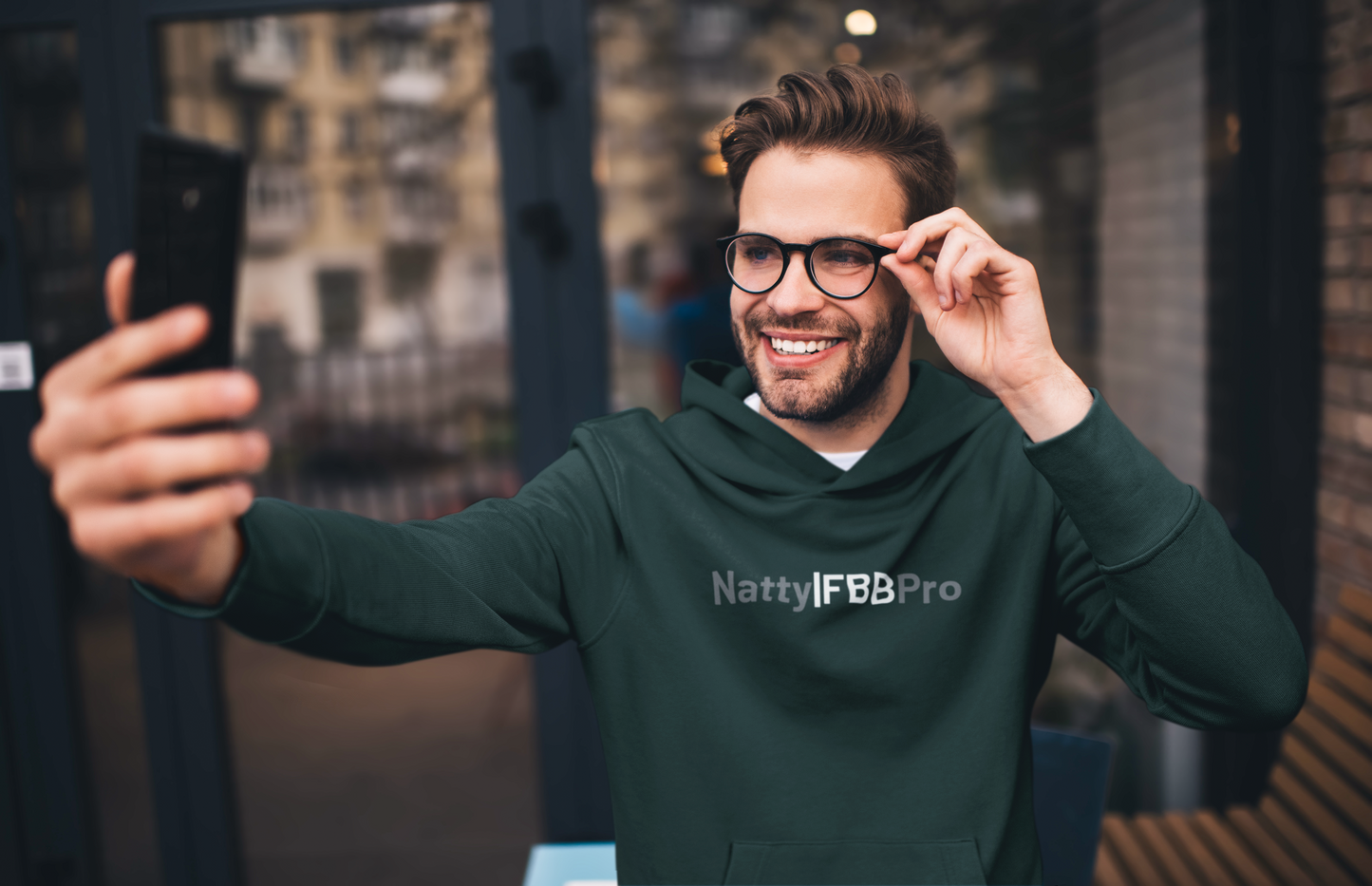 Natty IFBB Pro Pullover Hoodie – Fitness Minimalist Black Hoodie