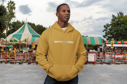NattyIFB8 Pro Hoodie — Athletic Black Pullover with Bold Logo