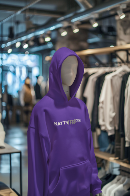 NattyIFB8 Pro Hoodie — Athletic Black Pullover with Bold Logo
