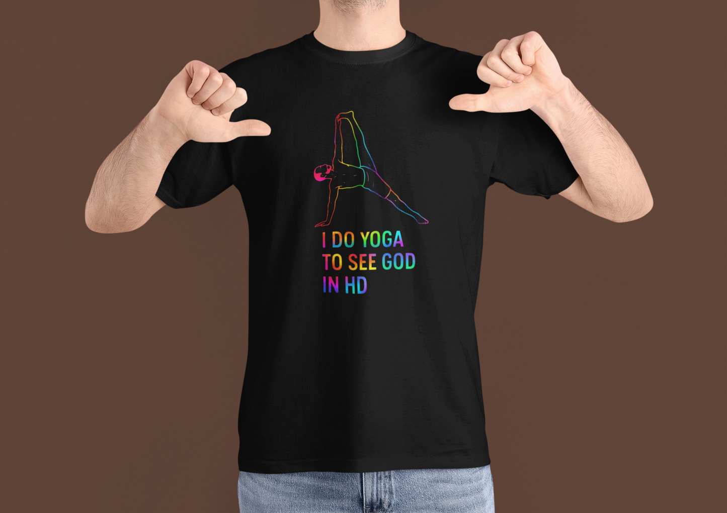 Yoga Rainbow Pose T-Shirt Funny Yoga Tee