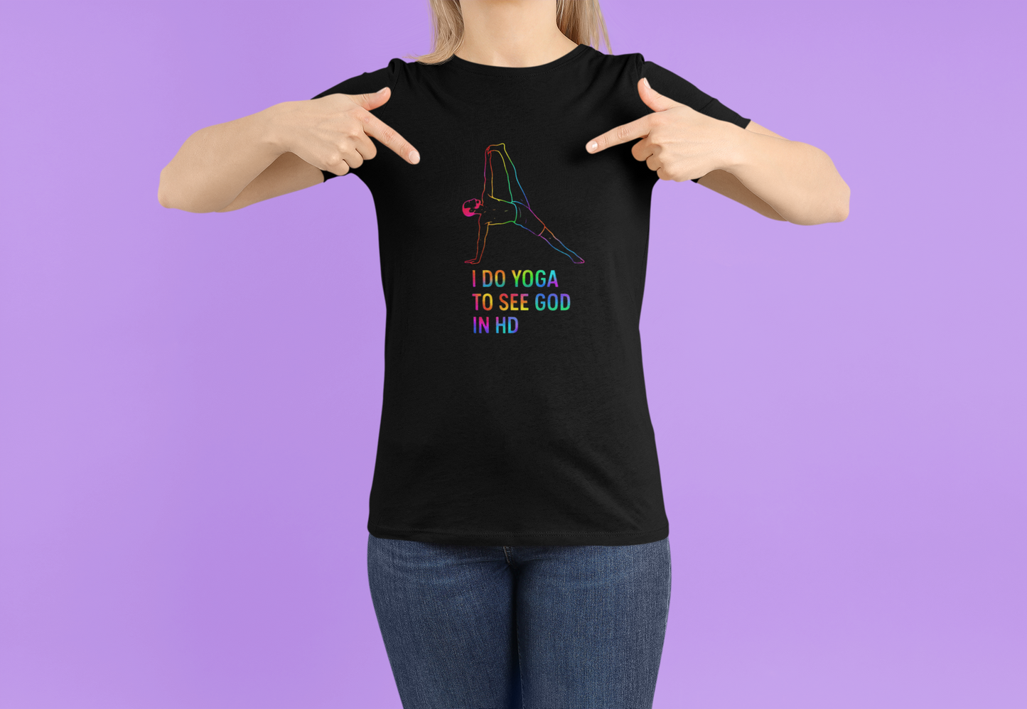 Yoga Rainbow Pose T-Shirt Funny Yoga Tee