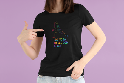 Yoga Rainbow Pose T-Shirt Funny Yoga Tee