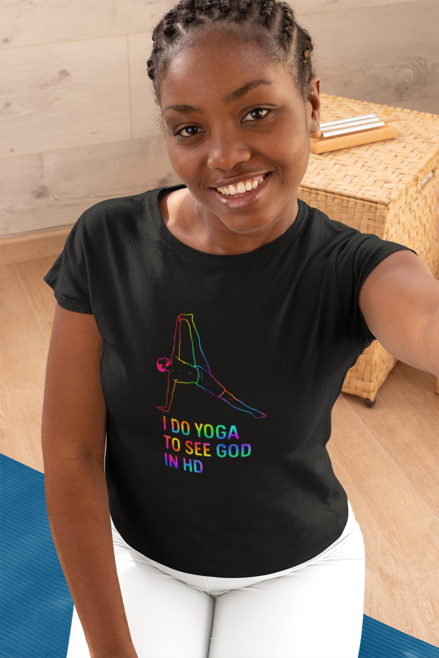 Yoga Rainbow Pose T-Shirt Funny Yoga Tee